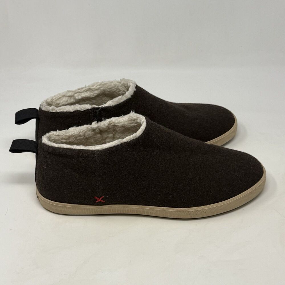 XTRATUF Homer Slipper Shoes Mens 12 Brown Wool Faux Shearling Water Resistant